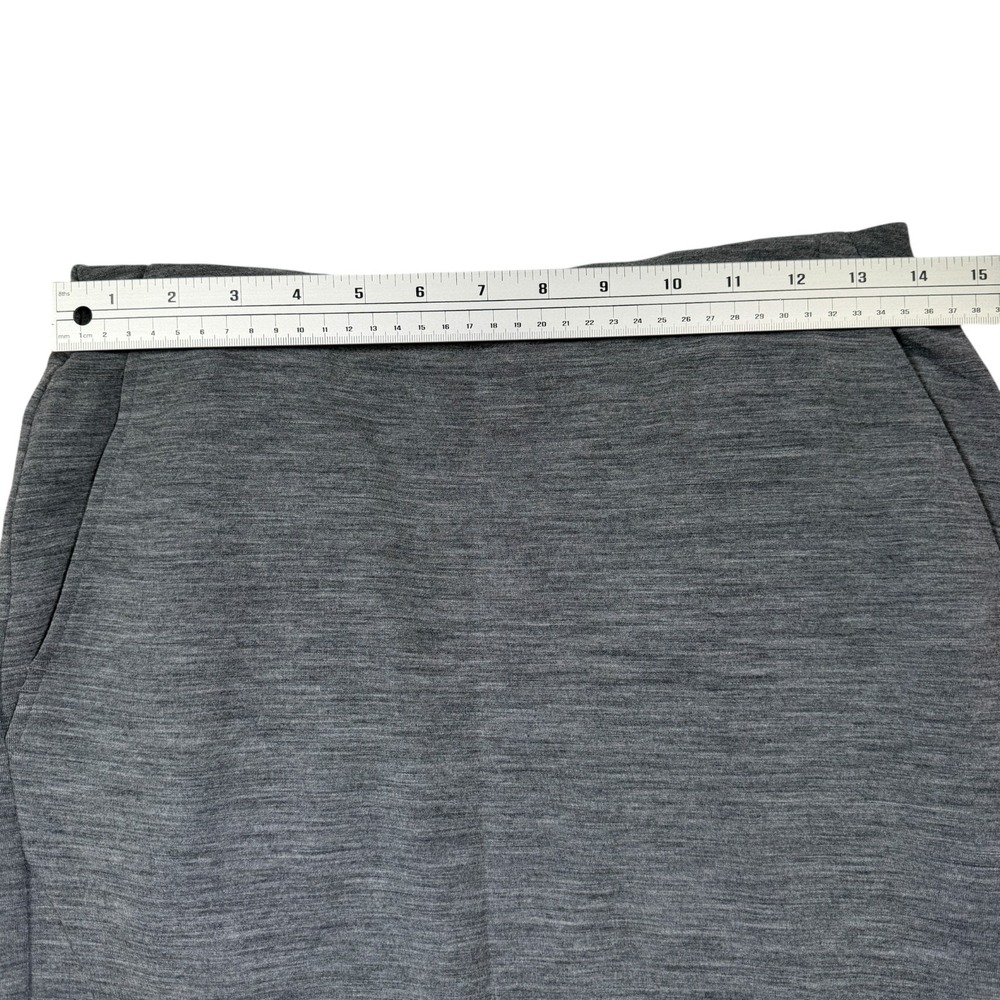 Icebreaker Women's Fleece Merino Wool Midi Skirt‎ Size S Gray Slits Pockets - Picture 6 of 9